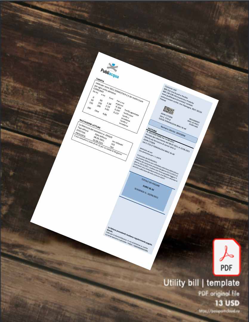 Utility bill | Albanian Power | Albania